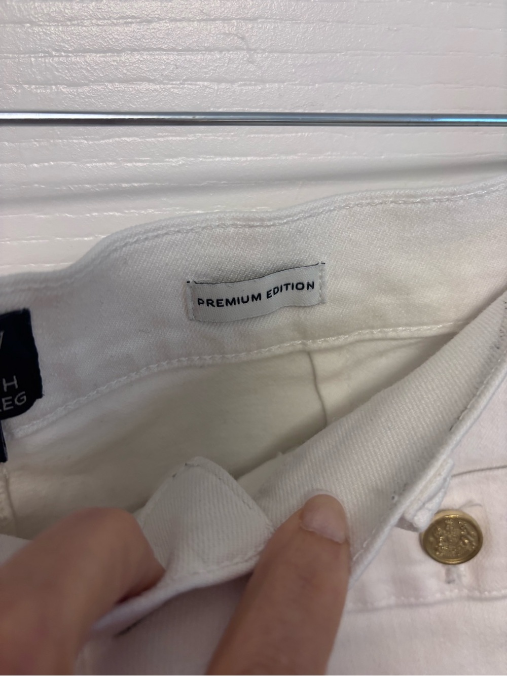 J. Crew Full length Slim White Wide Leg Jeans in white - Picture 9 of 15